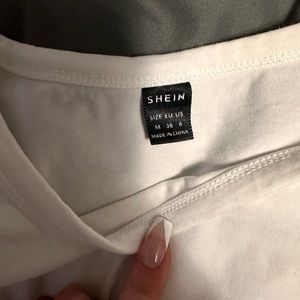 cropped white tee